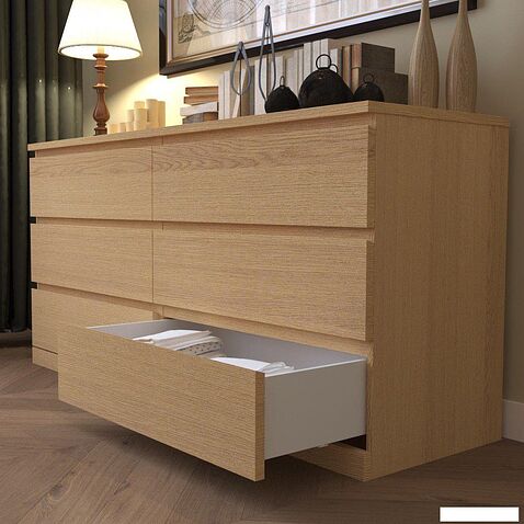 Комод Mio Tesoro Varma Prime 6D (дуб беленый)