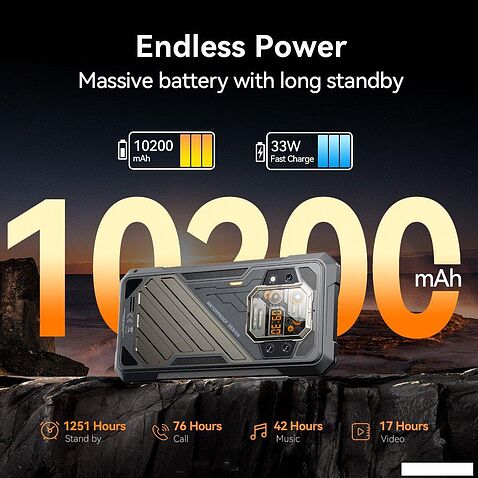 Телефон Cubot KingKong X 16GB/512GB (черный)