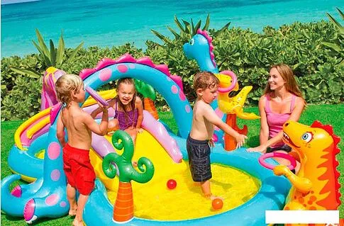 Надувной бассейн Intex игровой центр Dinoland (57135)