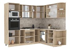 Готовая кухня Интерлиния Мила 1.88x2.4 правая (бетон/бетон/кастилло темный) Готовая кухня Интерлиния Мила 1.88x2.4 правая (бетон/бетон/кастилло темный)