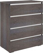 Комод Кортекс-мебель Бари 80 4ш (береза/береза/белый)