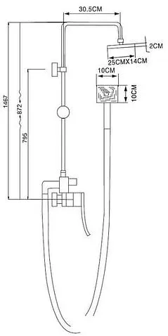 Душевая система  Potato Р3532-11