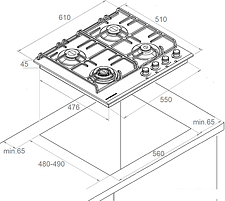 Варочная панель KUPPERSBERG FS 601 C Bronze