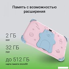 Детский планшет Digma Kids A8 2GB/32GB (розовый)