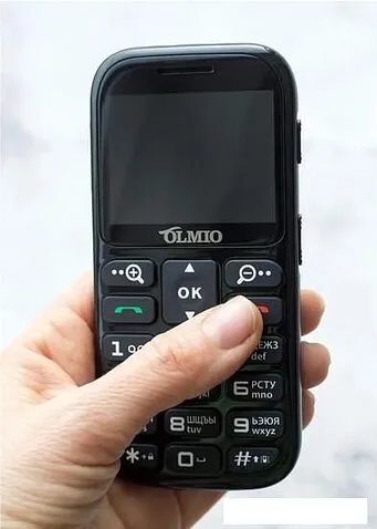 Кнопочный телефон Olmio C37 (черный)