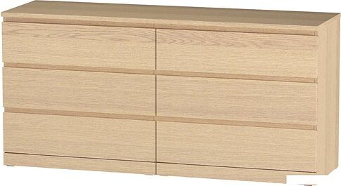 Комод Mio Tesoro Varma Prime 6D (дуб беленый)