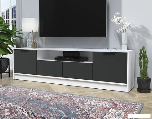 Тумба Интерлиния ТВ Концепт КТ-ТВ4-50 (антрацит/белый платинум)