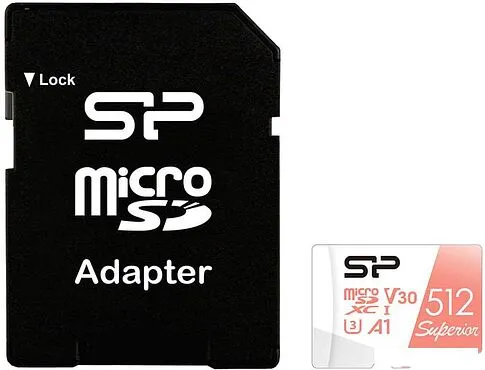 Карта памяти Silicon-Power Superior A1 microSDXC SP512GBSTXDV3V20SP 512GB