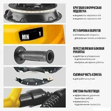 Шлифмашина для стен и потолков Kolner KWS 900-225L