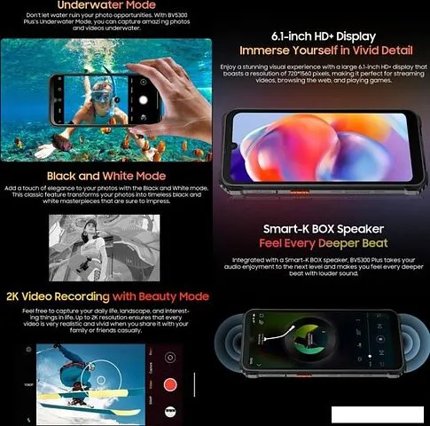 Смартфон Blackview BV5300 Plus (оранжевый)