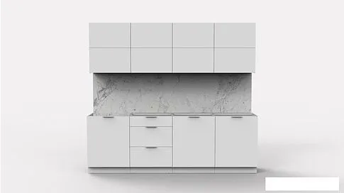 Готовая кухня Интермебель Микс Топ-38 2.4м без столешницы (белый премиум)