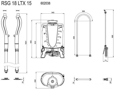 Ручной опрыскиватель Metabo RSG 18 LTX 15 602038850
