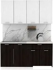 Готовая кухня ЭлиГард Lion 2 1.6 (белый структурный/дуб марбург/королевский опал)