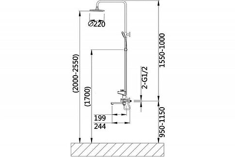 Душевая система  Wisent W35105
