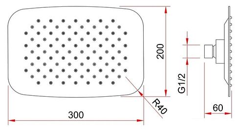 Верхний душ Berges Wasserhaus Ventas O 074005