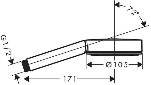 Душевая лейка Hansgrohe Pulsify S 105 1jet 24120000 (хром)