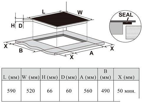 Варочная панель Haier HHX-Y64SFFVB