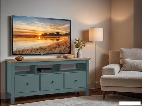 Тумба Mio Tesoro Сага 3 ящика 2.08.03.090.16 (темно-бирюзовый/ясень)