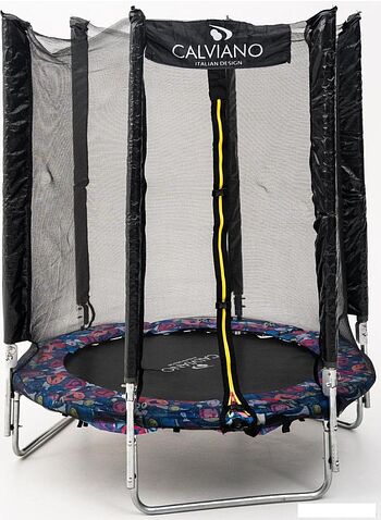 Батут Calviano Smile 183 см-6 ft INSIDE с внутренней сеткой складной
