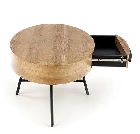 Журнальный столик Halmar Carolina 120x60x41 (дуб золотой/черный)