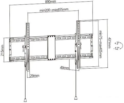 Кронштейн Gembird WM-90T-01