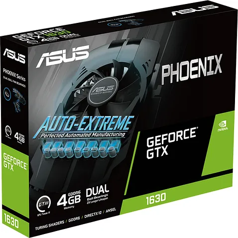 Видеокарта ASUS Phoenix GeForce GTX 1630 4GB GDDR6 EVO PH-GTX1630-4G-EVO