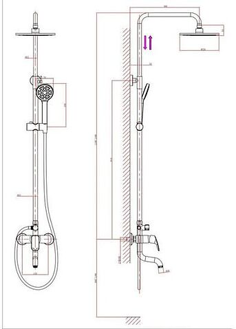 Душевая система  A-Five А5-0337