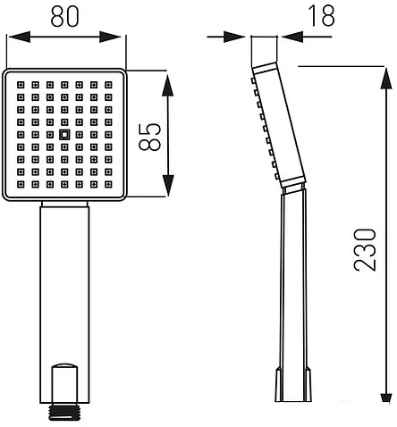 Душевая лейка Ferro Amigo VerdeLine S190VL-B