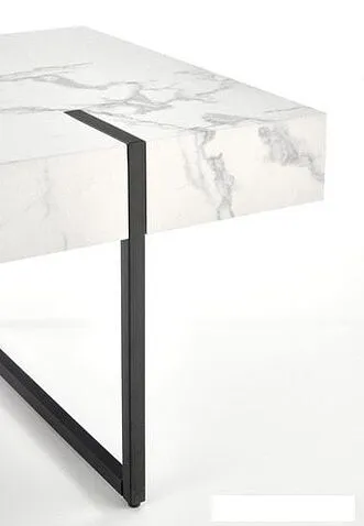 Журнальный столик Halmar Blanca 110x60x43 (белый мрамор/черный)