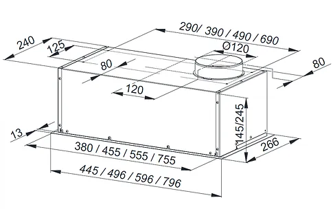 Кухонная вытяжка Weissgauff Alpha 80 PB WH