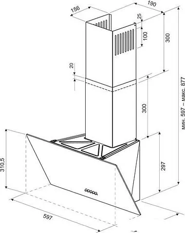 Кухонная вытяжка Krona Helga 600 S (белый)