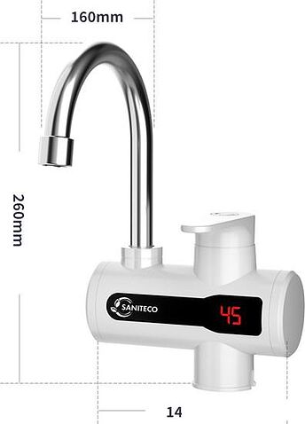 Проточный электрический водонагреватель-кран Saniteco WM-001-C2 (белый)