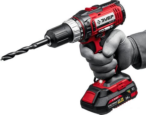 Дрель-шуруповерт Зубр Мастер ДШЛ-185-22 (с 2-мя АКБ, кейс)