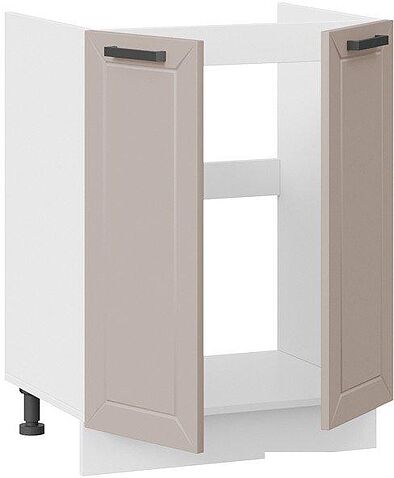 Шкаф напольный Трия Лорас 1Н6М (белый/холст латте)