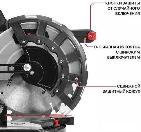 Торцовочная пила P.I.T. PMS20H-210B Solo (без АКБ)