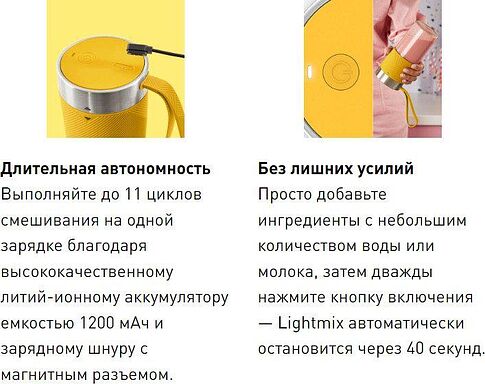 Портативный блендер Moulinex LM1C0210
