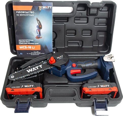 Аккумуляторная пила WATT WCS-18Li (с 2-мя АКБ, кейс)