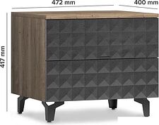 Консольный стол Shtabe Simple 7003 эко (графит/дуб веллингтон/черный)