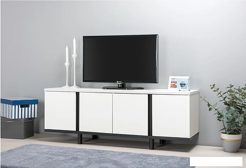 Тумба Mobi Квадро 13.276 (белый PE шагрень-черный U0080)