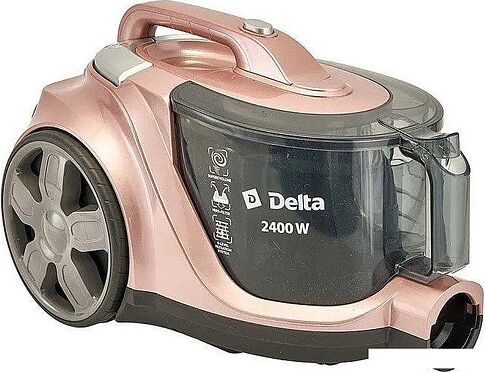 Пылесос Delta DL-0853 (бежево-розовый)