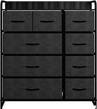 Комод Импэкс Leset Ноа 9 ящиков (черный/темно-серый)