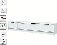 Тумба Интерлиния ТВ Концепт КТ-ТВ4-35 (белый платинум/белый платинум)