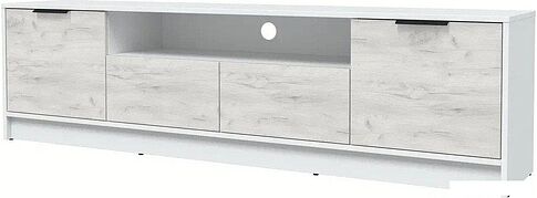 Тумба Интерлиния ТВ Концепт КТ-ТВ4-50 (дуб белый/белый платинум)