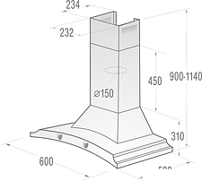 Кухонная вытяжка Gorenje DK63MCLI Кухонная вытяжка Gorenje DK63MCLI