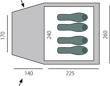 Кемпинговая палатка BTrace Dome 4