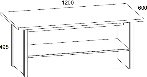 Журнальный столик Анрэкс Jazz 120x60 (каштан найроби/оникс)