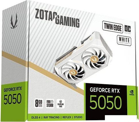 Видеокарта ZOTAC Gaming GeForce RTX 5050 Twin Edge OC White Edition ZT-B50500Q-10M