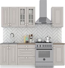 Готовая кухня Интермебель Бостон-2 1.6 (ясень капучино софт/венато)