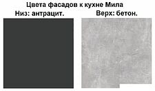 Готовая кухня Интерлиния Мила Лайт 1.7 (бетон-антрацит-травертин) Готовая кухня Интерлиния Мила Лайт 1.7 (бетон-антрацит-травертин)