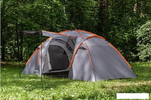 Кемпинговая палатка Sundays ZC-TT020-4P (2+2) (темно-серый/желтый)